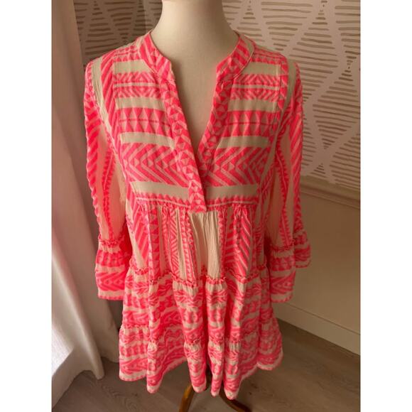 Devotion Twins Women’s Large Rose Embroidered Ella Tunic Dress - Picture 5 of 10